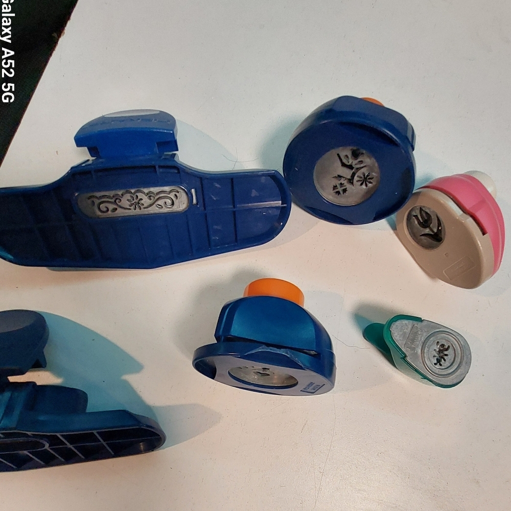 Blue and Orange Craft Punch Set